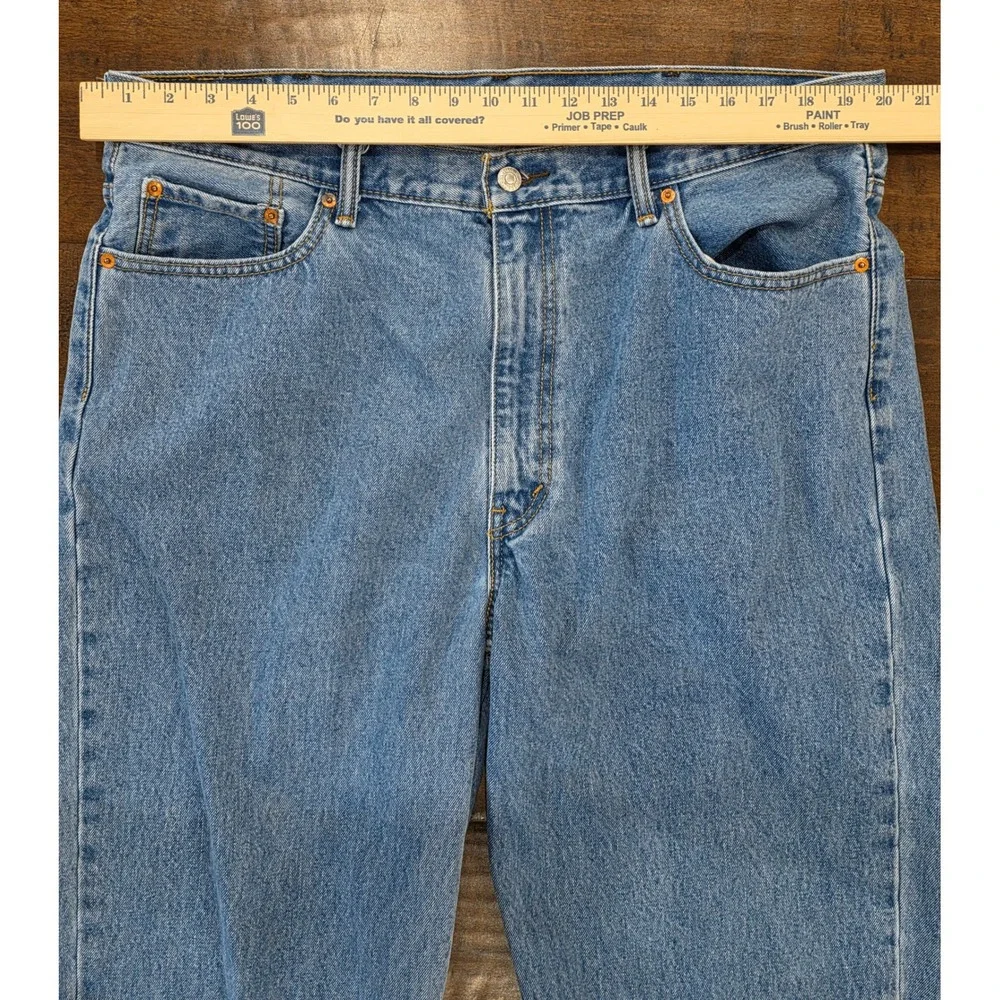 Western Levis 550 Relaxed Fit Light Wash Denim Skater 40x34 Blue Tapered Leg